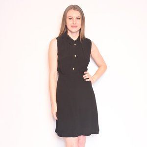 Sandro | Dresses | Sandro Black Rayke Sleeveless Gold Buttons Dress |  Poshmark